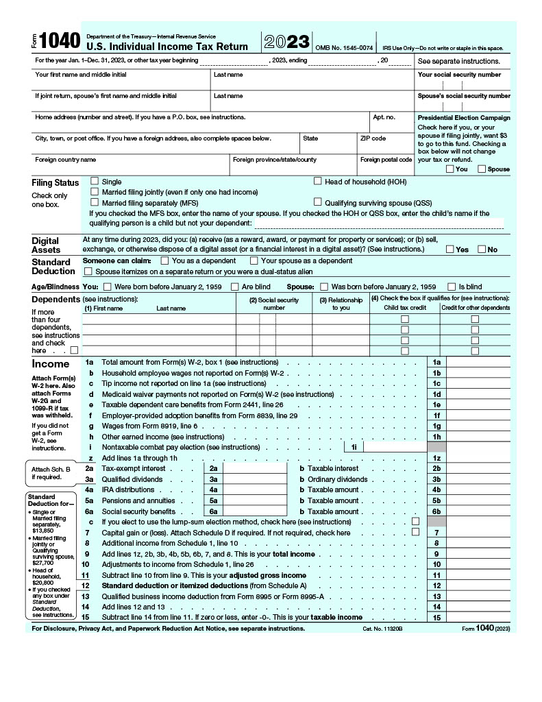 Tax Form 1040