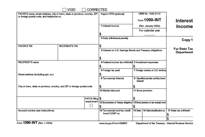 Tax Form 1099-INT