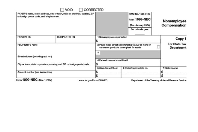 Tax Form 1099-NEC