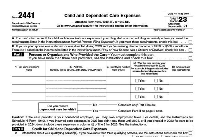 Tax Form 2441