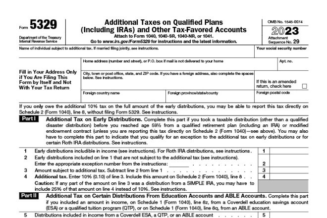 Tax Form 5329