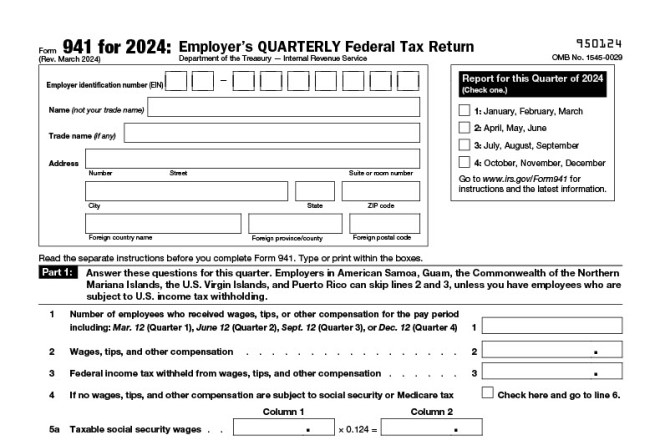 Tax Form 941