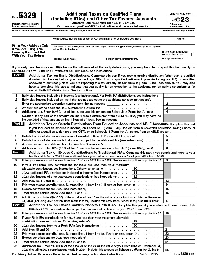 Tax Form 5329