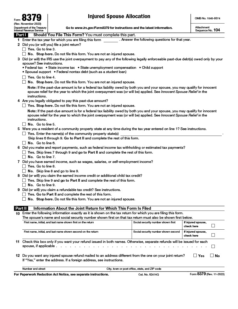 Tax Form 8379