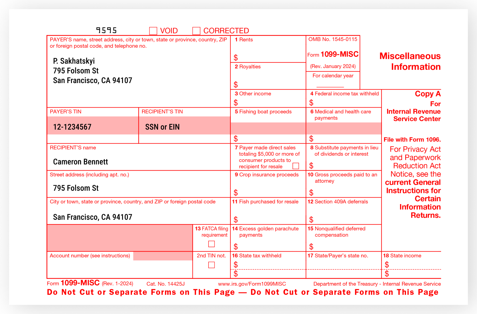 Das IRS Formular 1099 MISC F r 2025 Als PDF Ausf llen