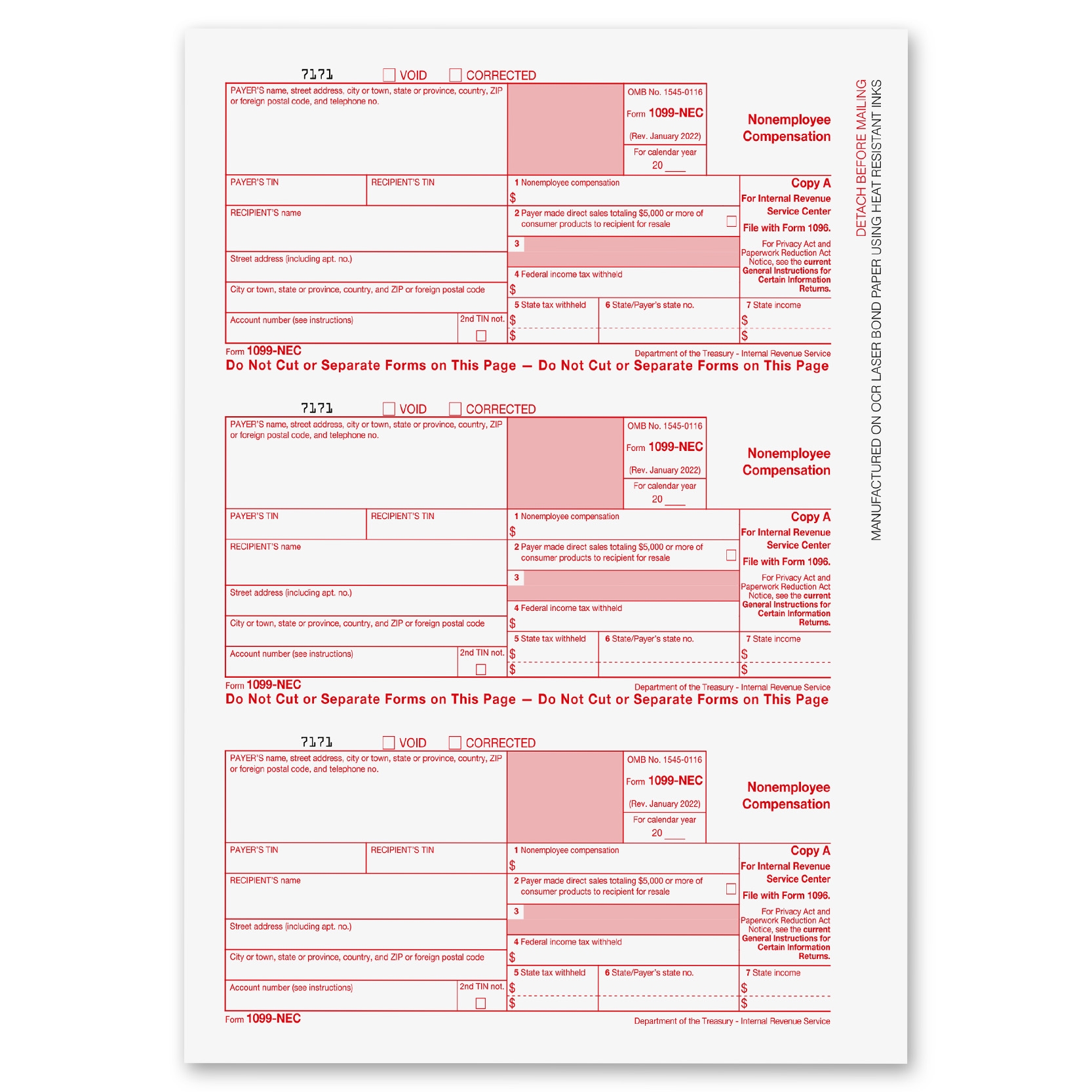 1099 NEC Forms 2023 4 Part Tax Forms Kit 25 Envelopes Self Seal 25 Vendor Kit Total 38 108 Forms ONGULS