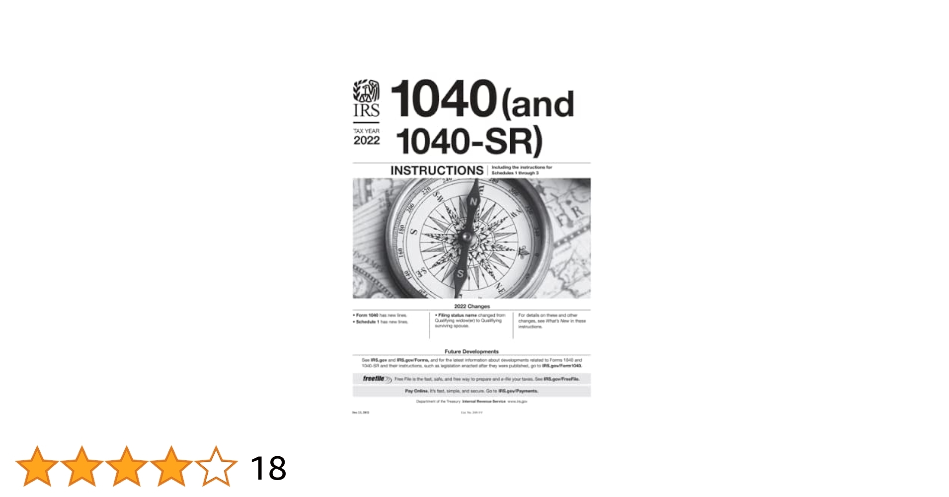 Amazon 1040 And 1040 SR Insturctions Tax Year 2022 9798373660020 Internal Revenue Service IRS Books