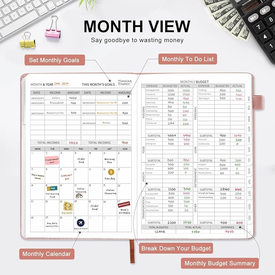 Budget Planner Large Size 7 X 10 Inch Monthly Bill Organiser With Spend Tracker Notebook Budget Diary Financial Planner To Take Control Of Your Money Budget Book With Amazon de 