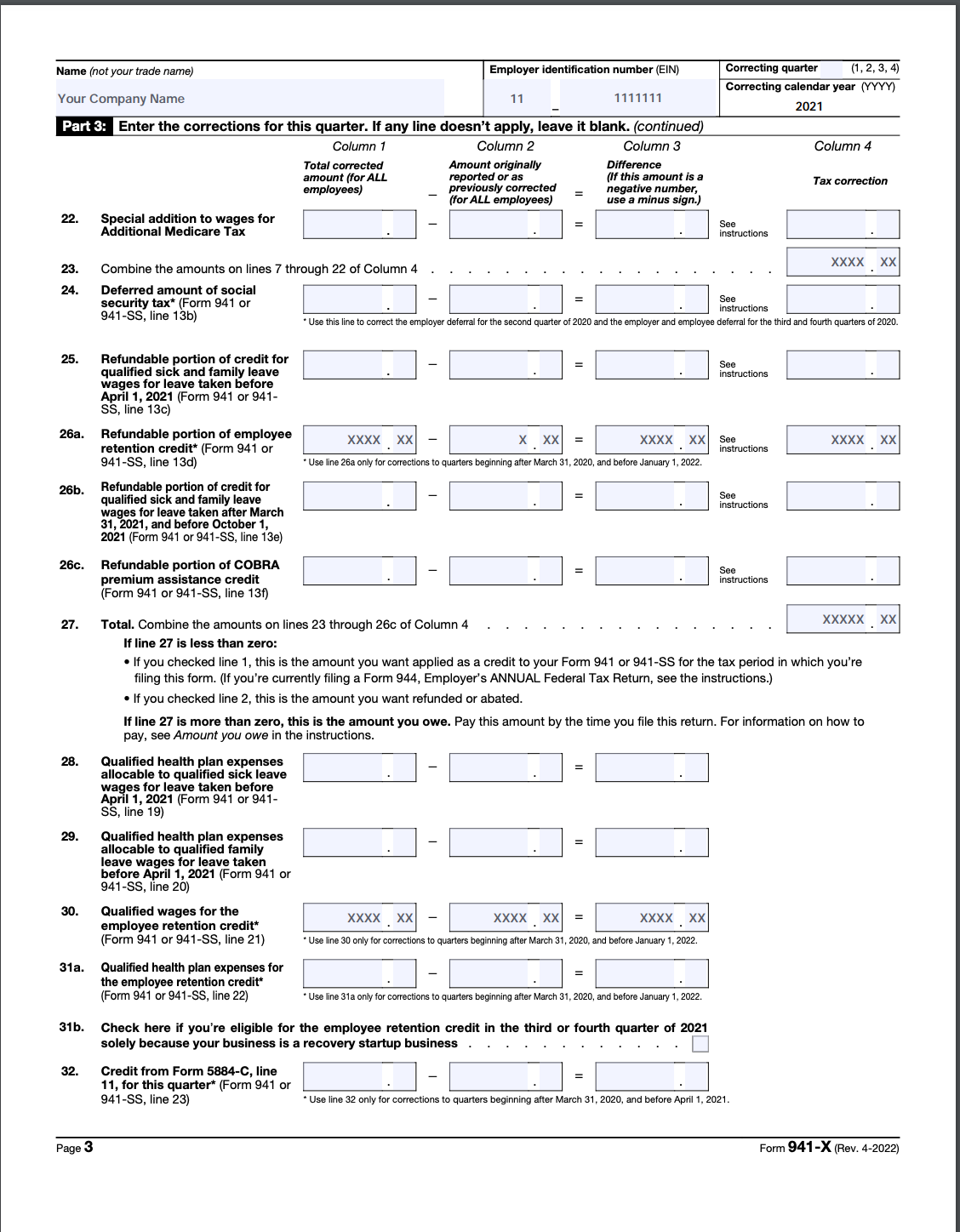 Printable Form 941 For 2025