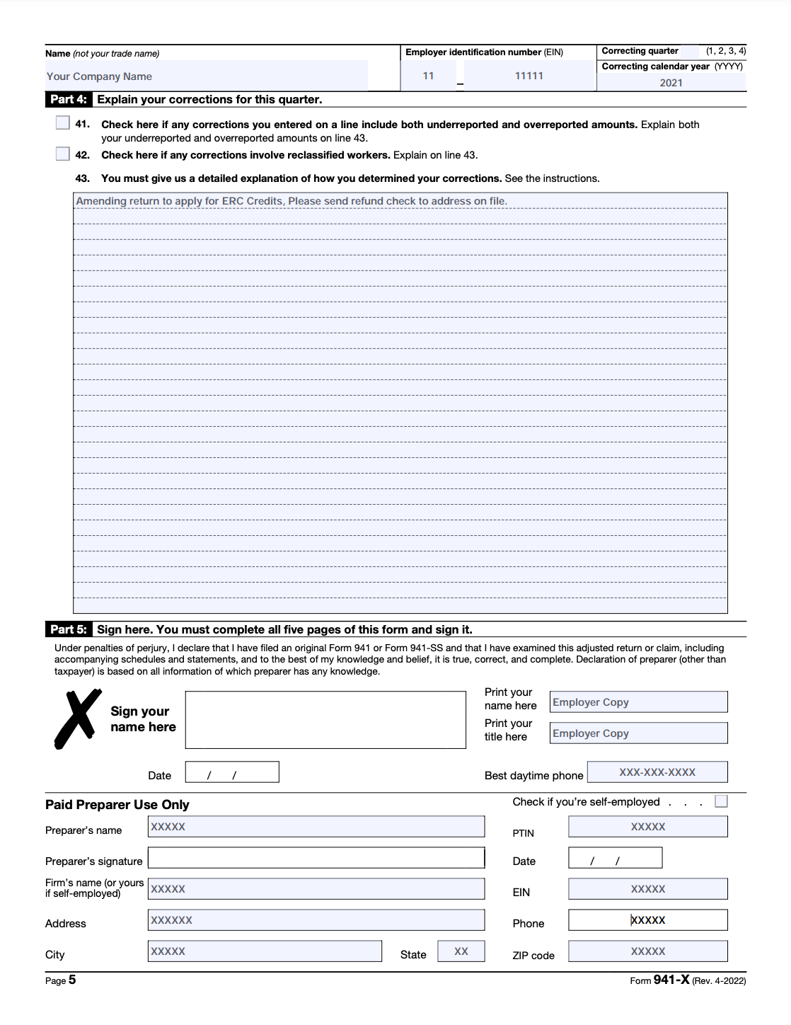 Printable 941 Form 2025
