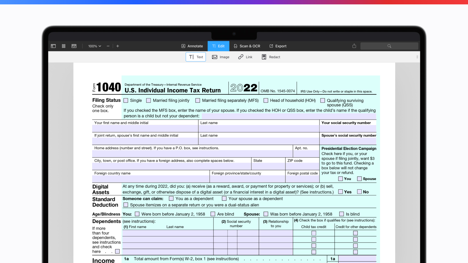 How To Fill Out IRS Tax Forms PDF Templates Instructions