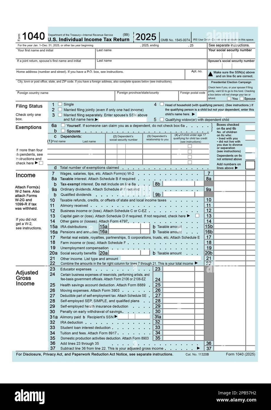 Illustration Of Tax Form Business And Finance Concept Stock Photo Alamy