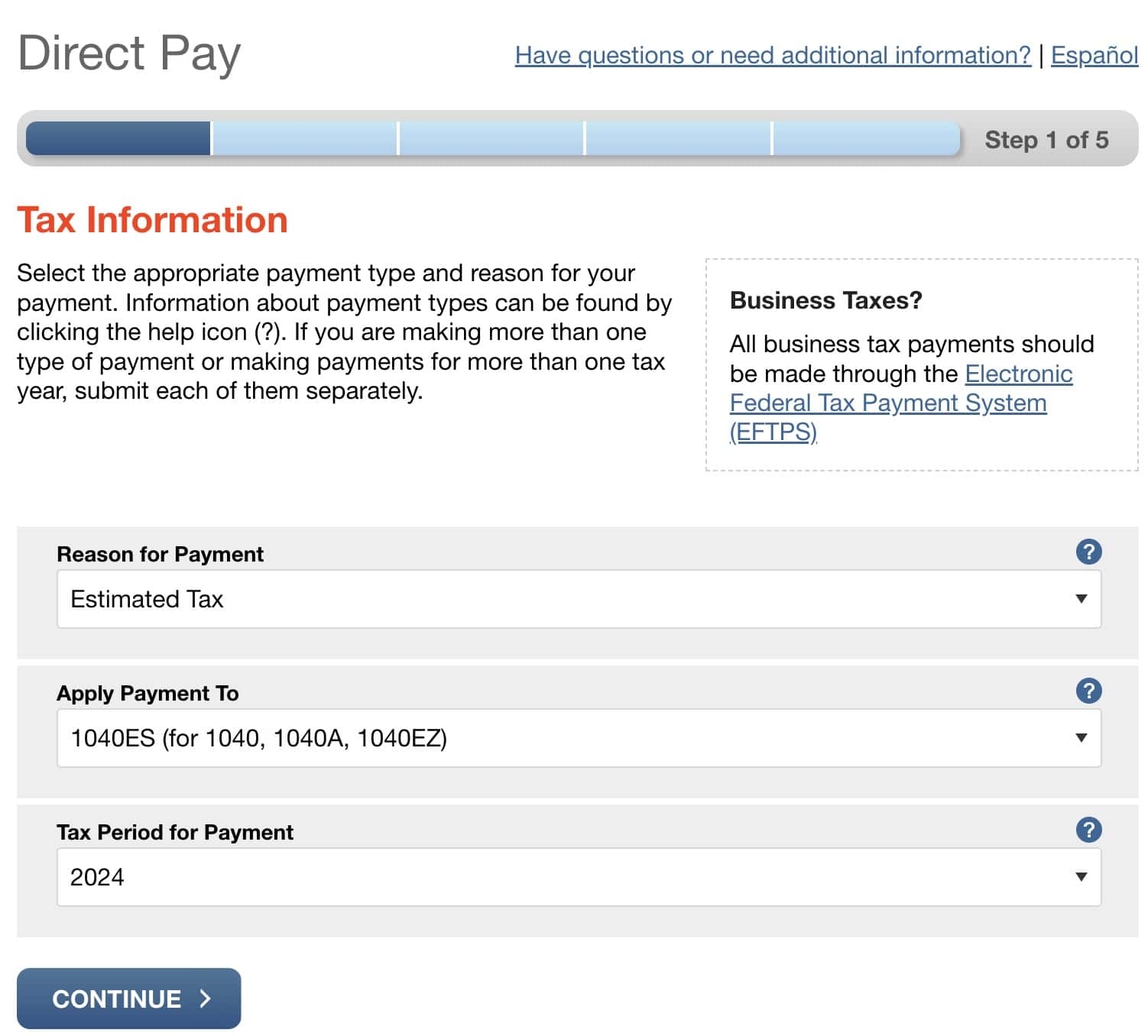 IRS Form 1040 ES Instructions Estimated Tax Payments