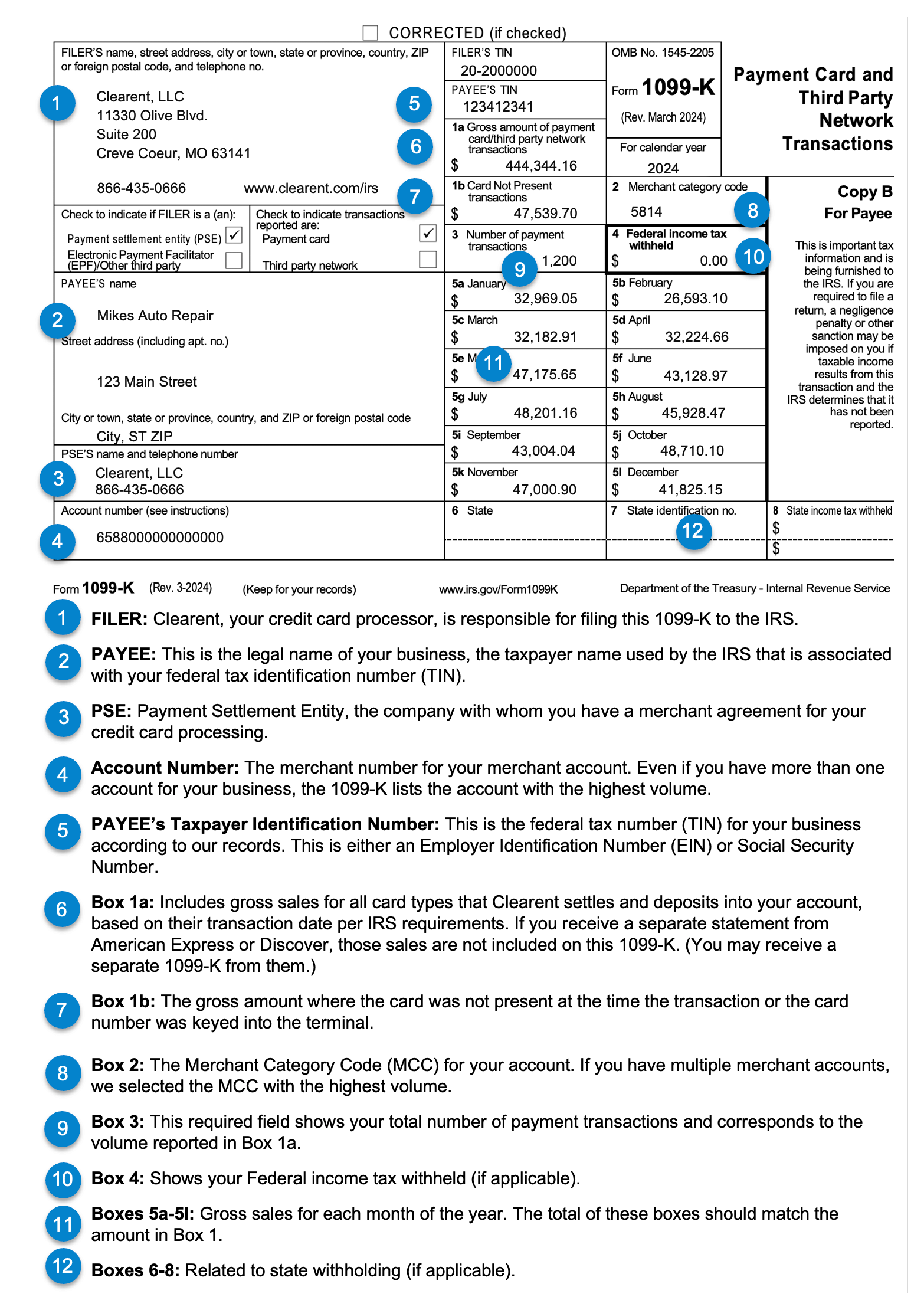 Understanding Your Form 1099 K Clearent By Xplor
