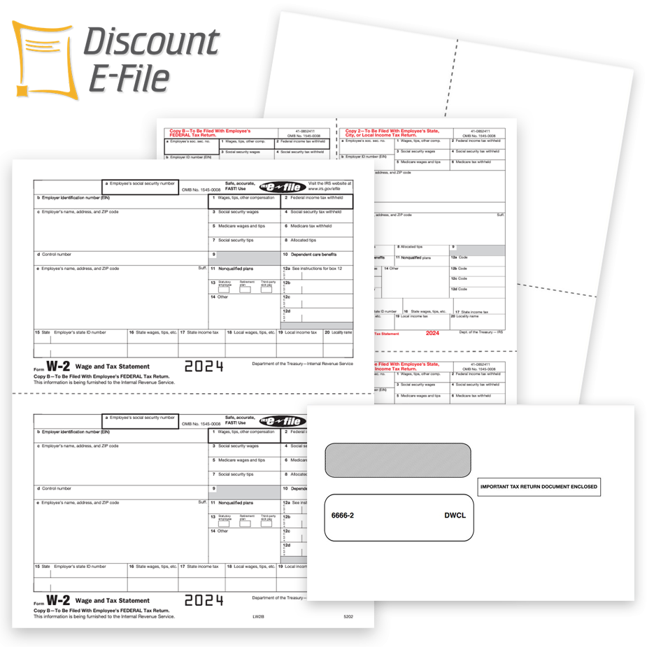 W2 Tax Forms And Envelopes For 2024 DiscountTaxForms